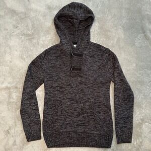 Urban Pipeline Hooded Sweater Mens‎ Size S Gray Knit Toggle Preppy Dark Academia